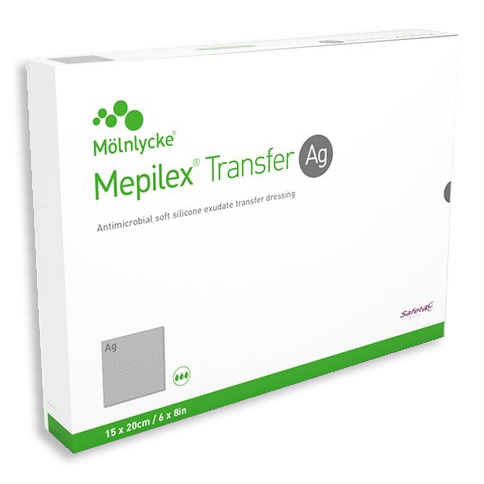 Mepilex Transfer Ag Soft Silicone Exudate Transfer Dressing thumbnail 2