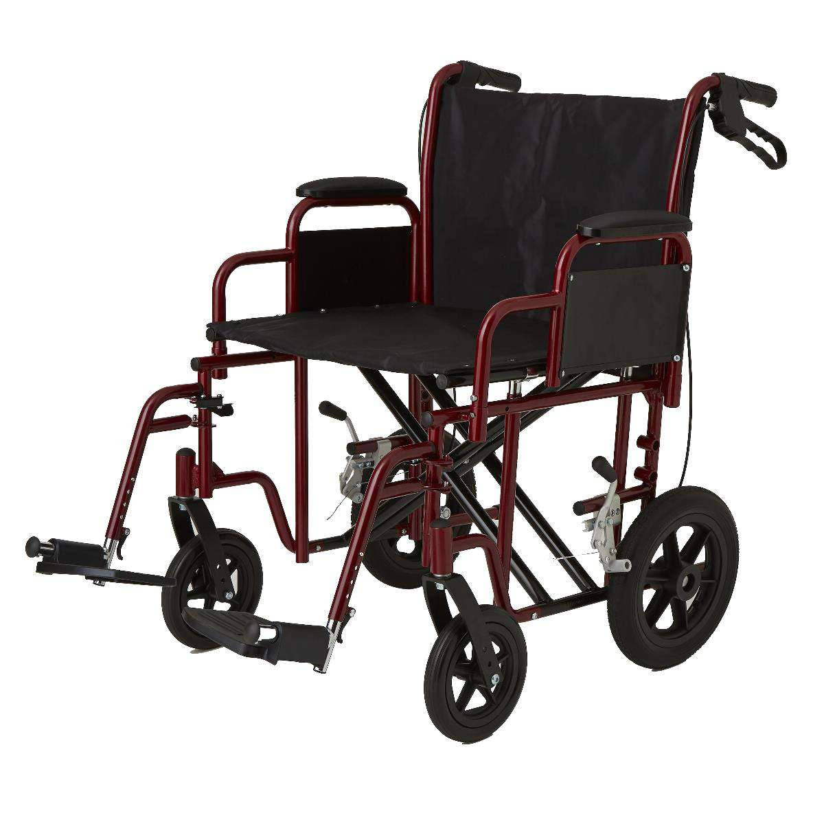 Medline Bariatric Transport Chair, 22 Inch