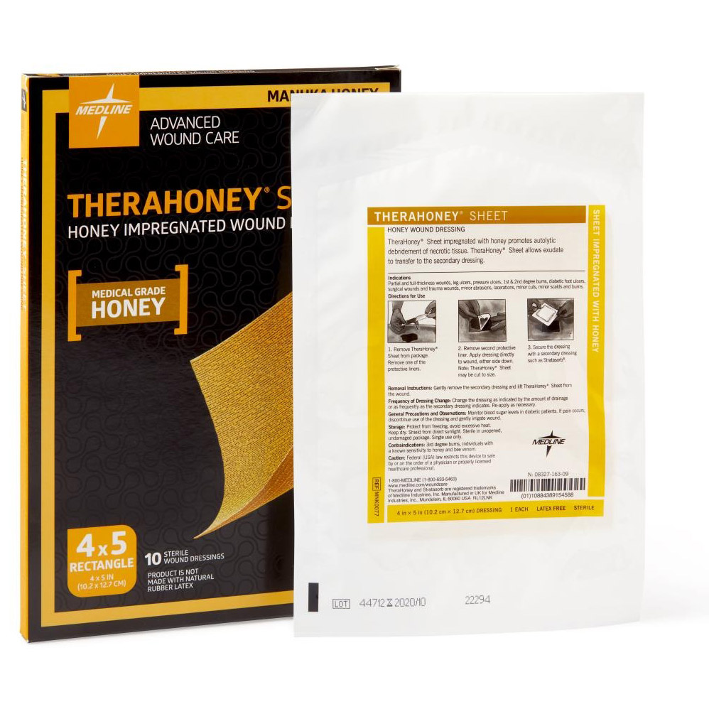 Medline TheraHoney Honey Dressing Sheet