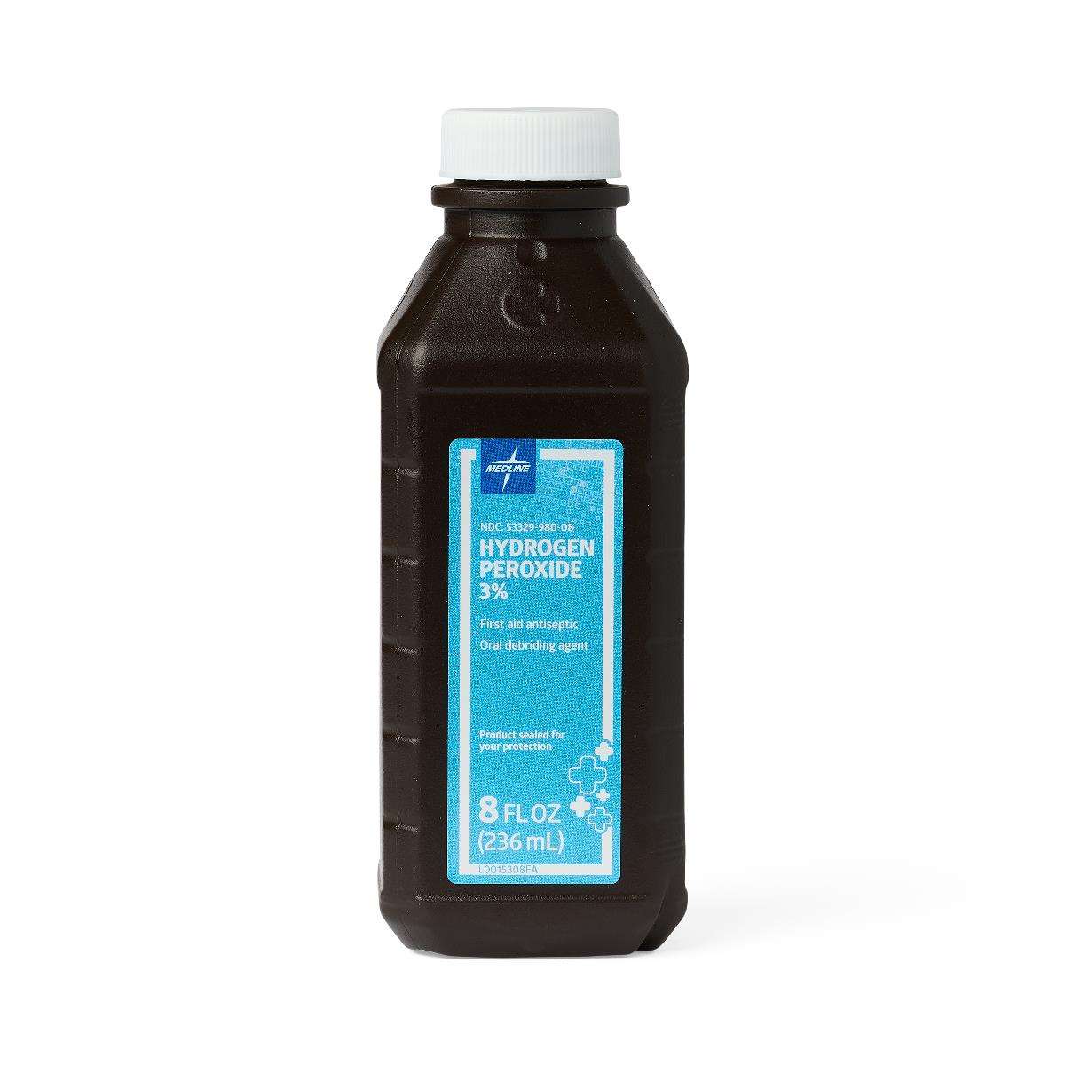 Medline Hydrogen Peroxide 3% Antiseptic Topical Liquid, 8 oz