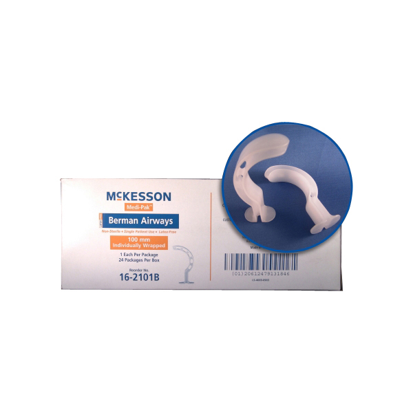 McKesson Berman Oropharyngeal Airway NonSterile Single Patient Use thumbnail 1