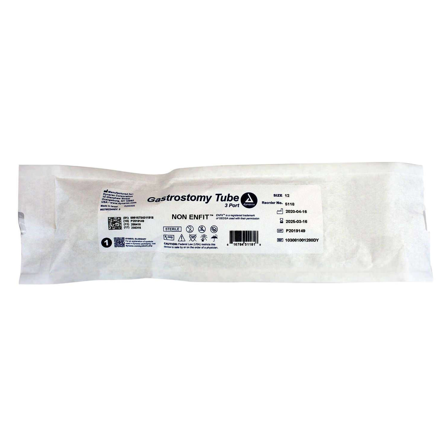 Dynarex 3 Port Gastrostomy Tube thumbnail 5