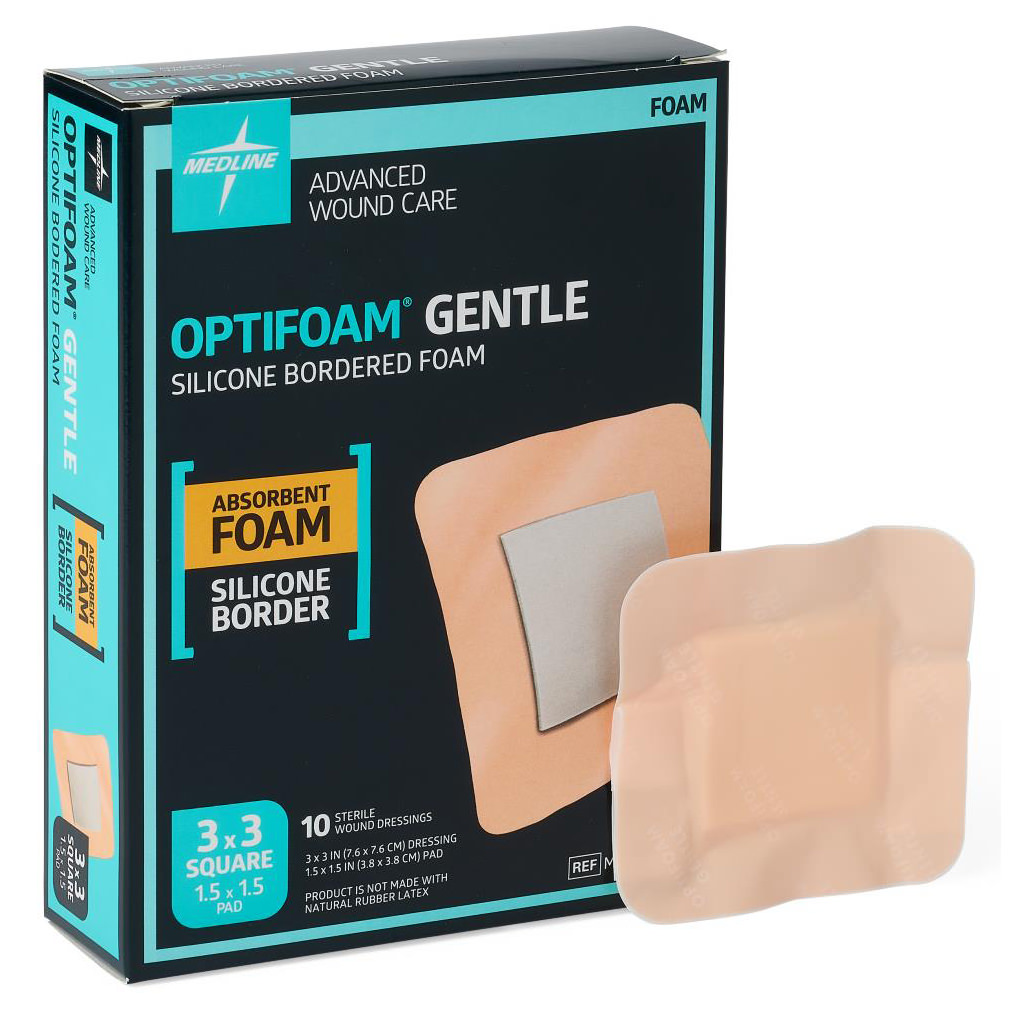 Optifoam Gentle Silicone Bordered Foam Dressing thumbnail 2