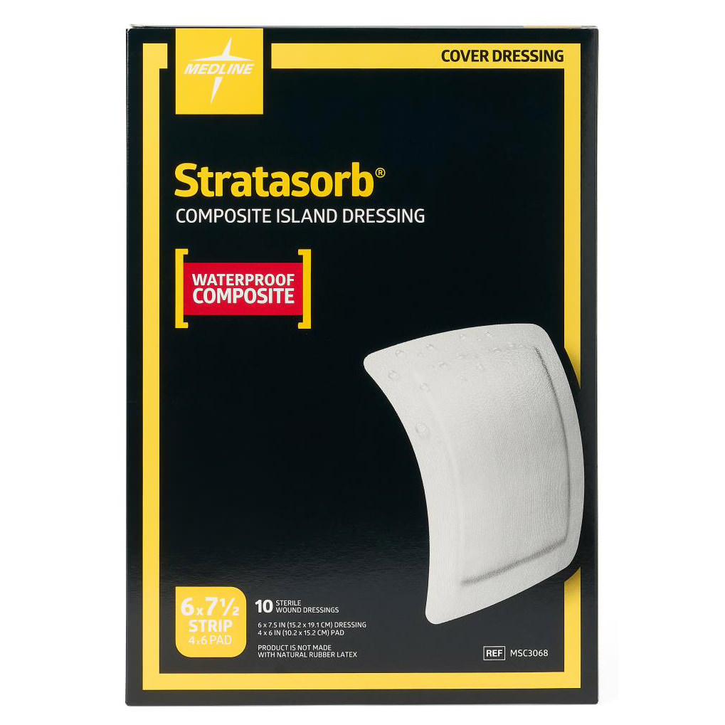 Stratasorb Composite Island Wound Dressing, 6 x 7.5 Inch - Case of 100