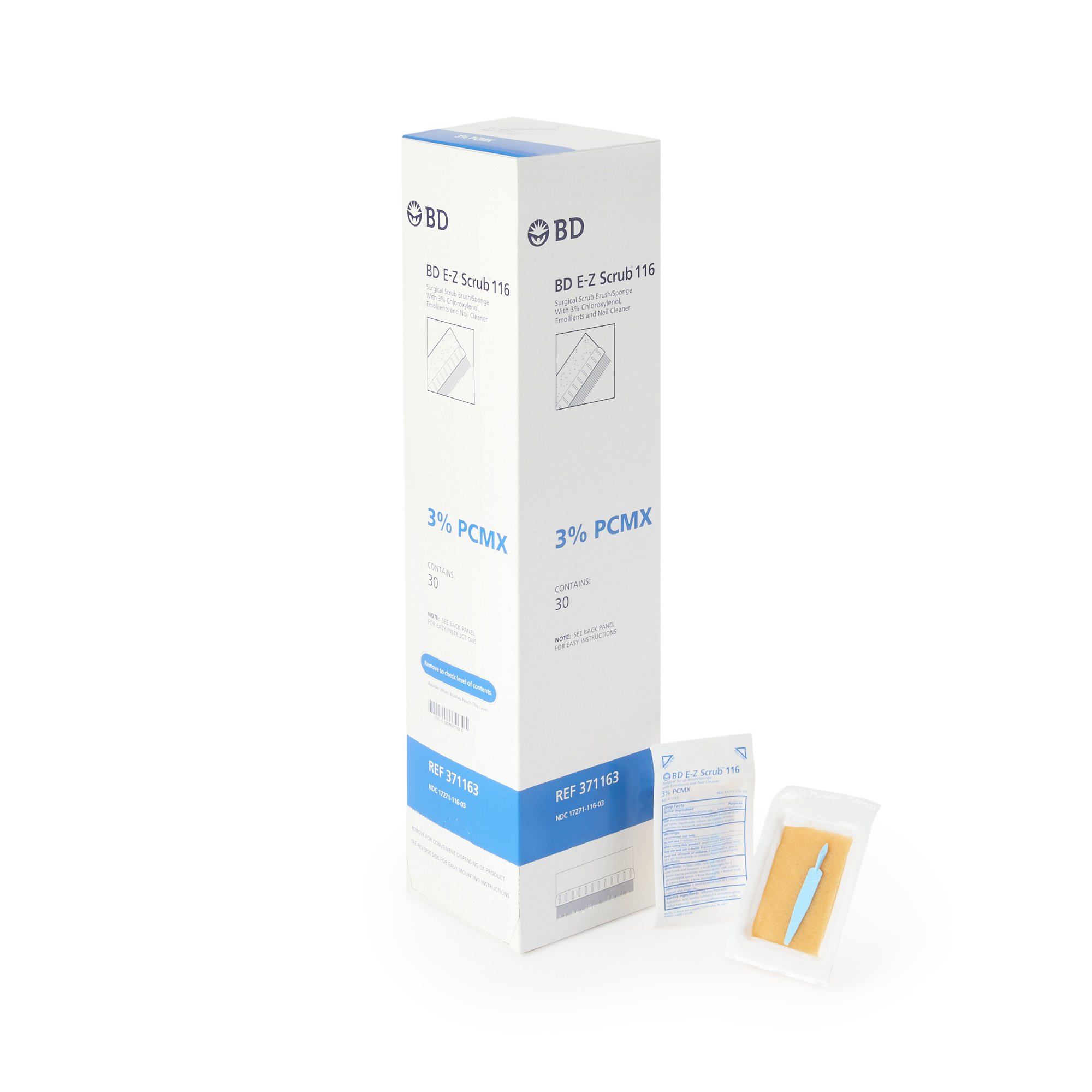 BD E-Z Scrub 116 Surgical Brush with 3% PCMX | Blue