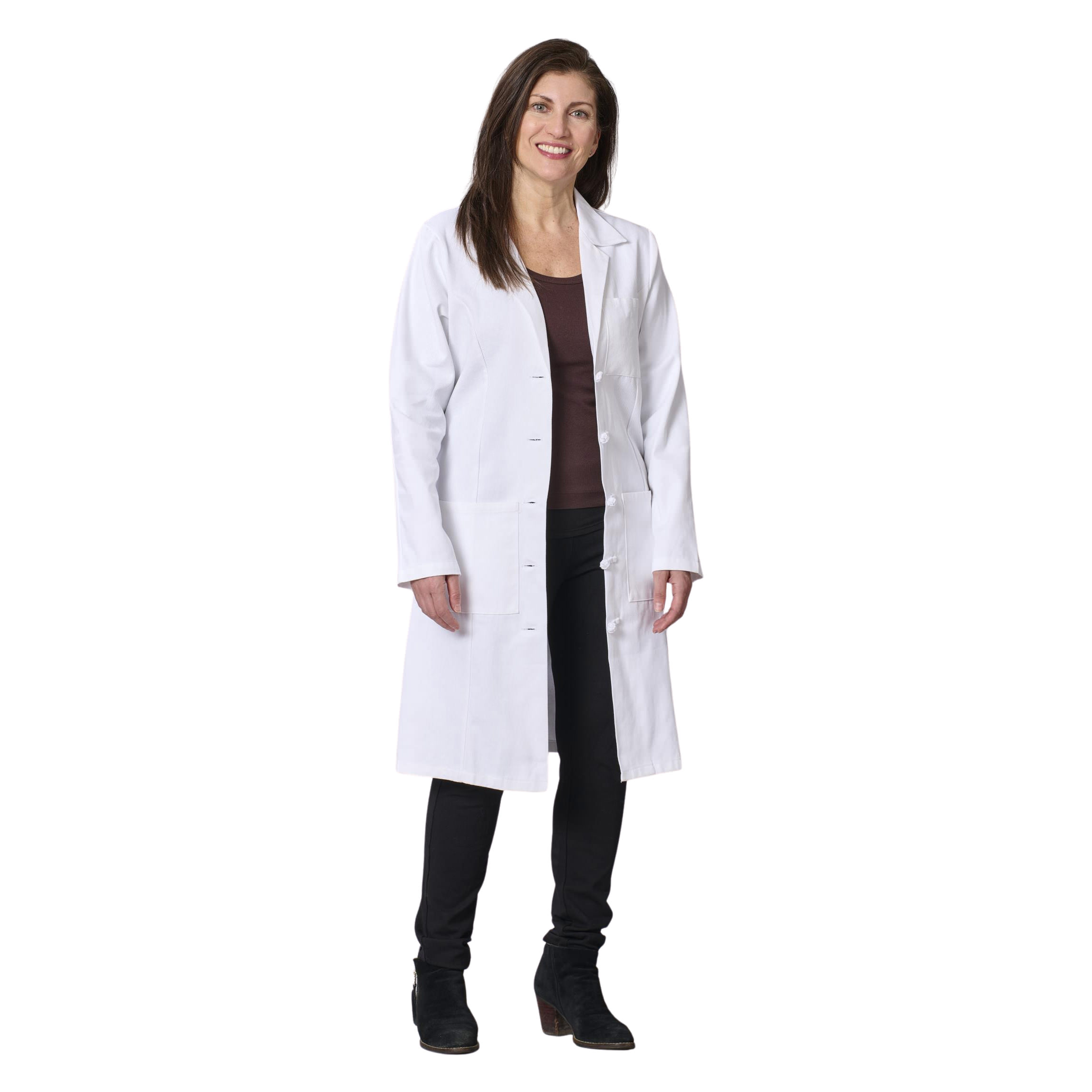 Medline Refine Women's 4-Pocket Full-Length Lab Coat | XS-5XL