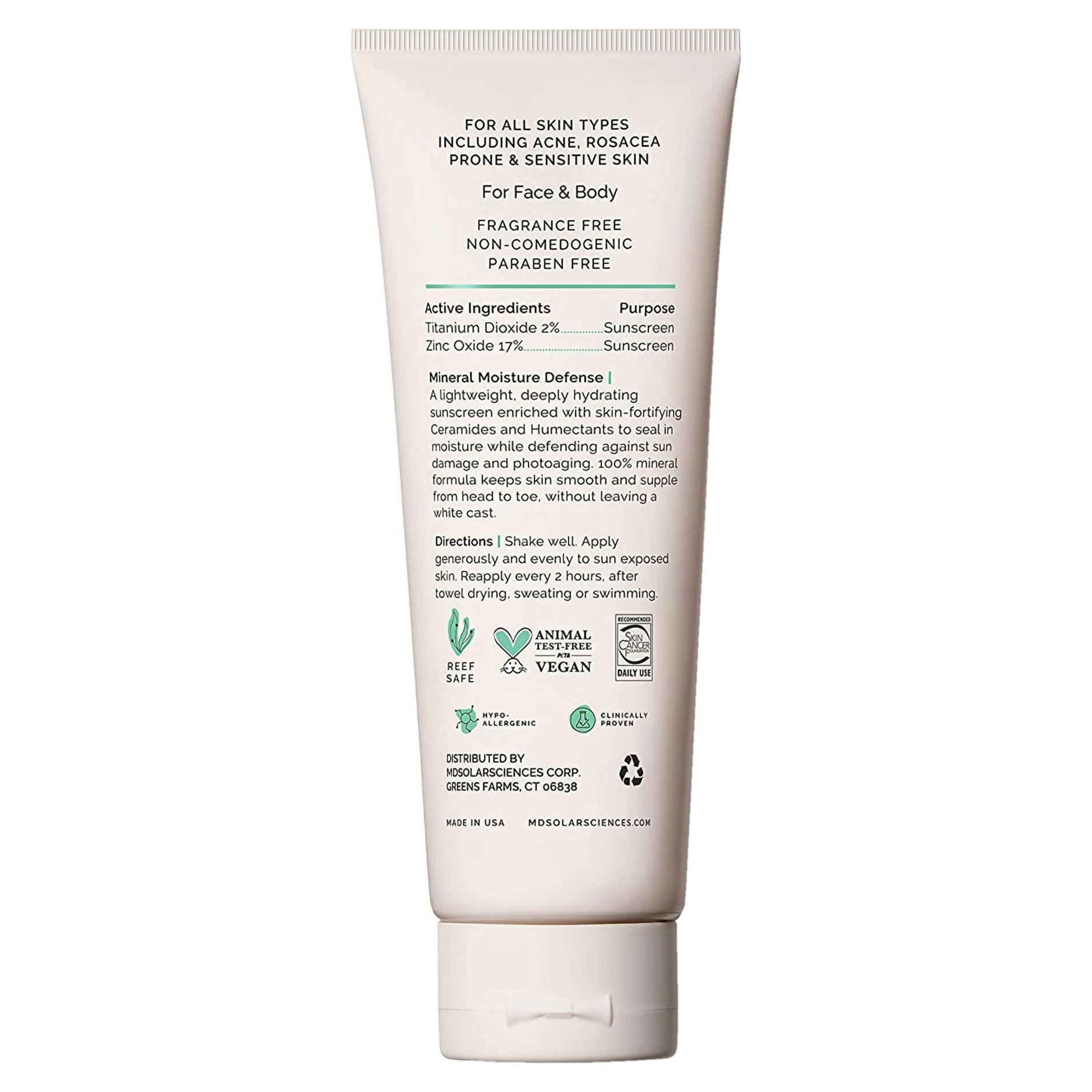 MDSolarSciences Mineral Moisture Defense Sunscreen SPF 50, 3.4 oz thumbnail 2