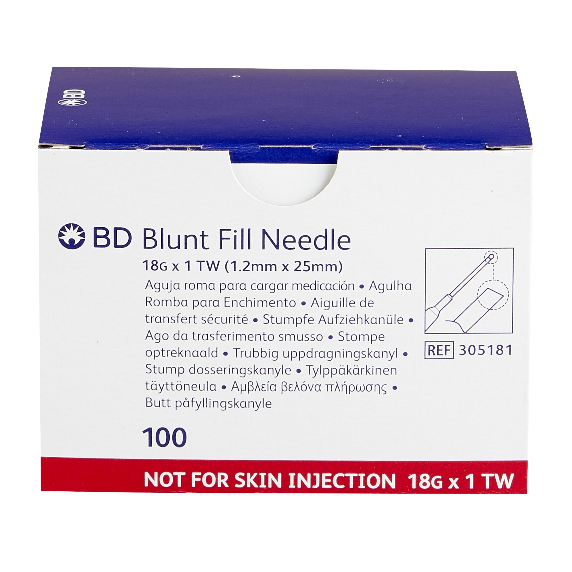 naef [ ネフ ]社 Ligno リグノ BD® Blunt Fill Needle 18 G x 1 in. - 305181 | BD