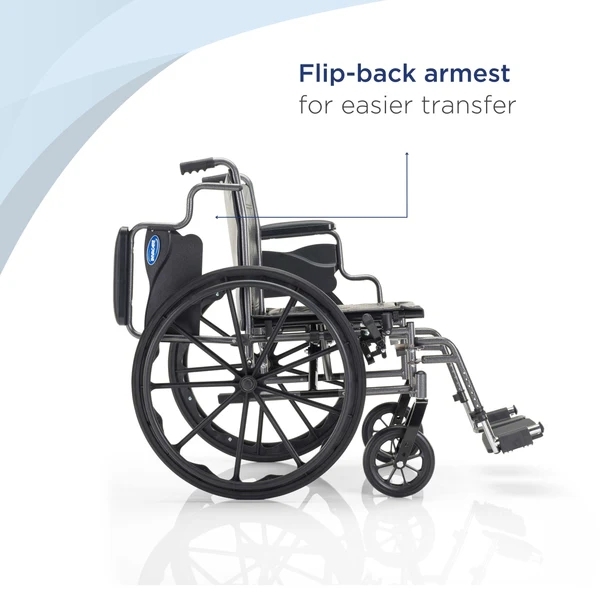 Invacare Tracer EX1 with flip-back armrest