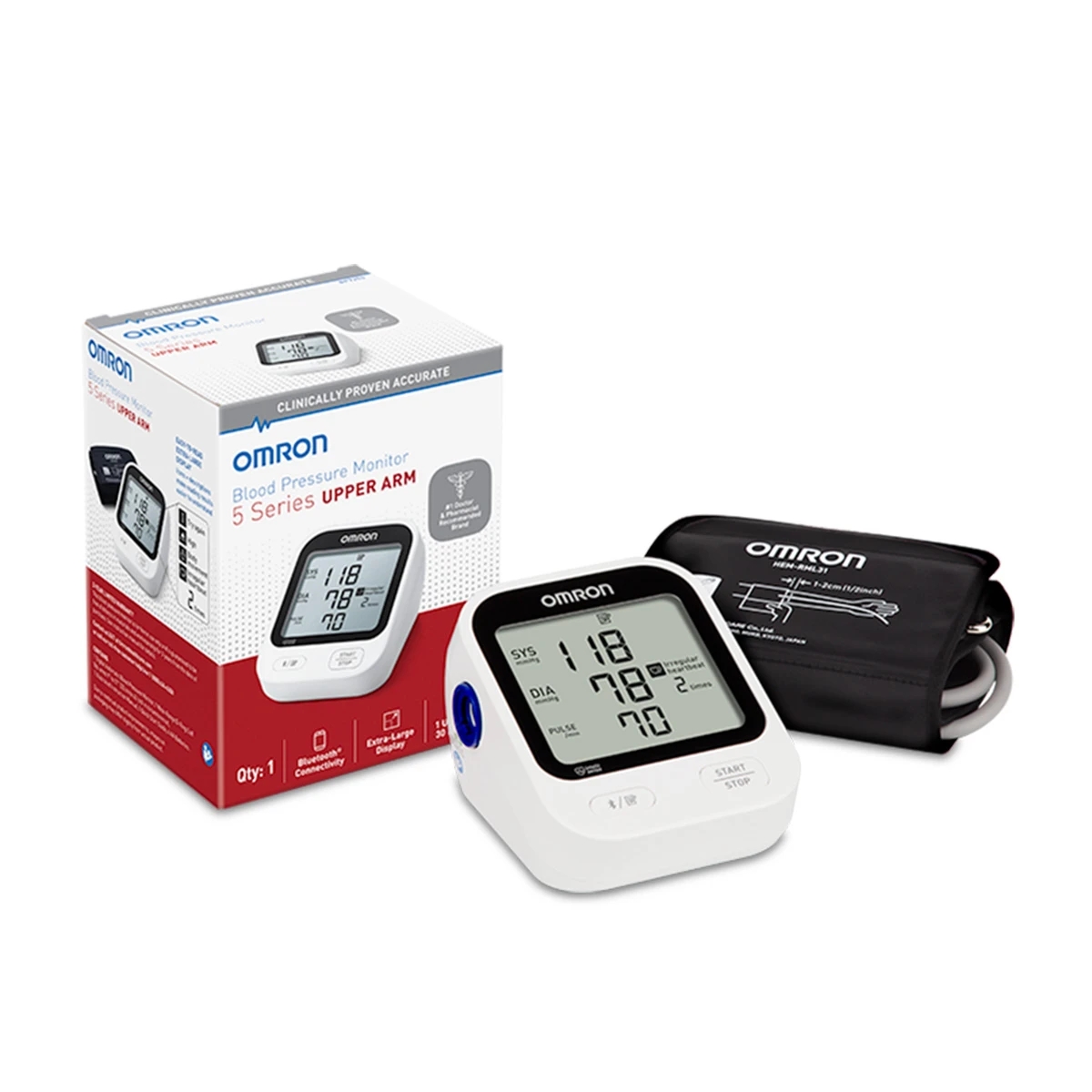 Omron Upper Arm 5-Series Blood Pressure Monitor, Connected thumbnail 1