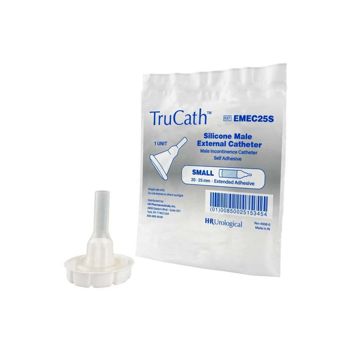 TruCath Extended Adhesive 100% silicone Male External Catheter thumbnail 1