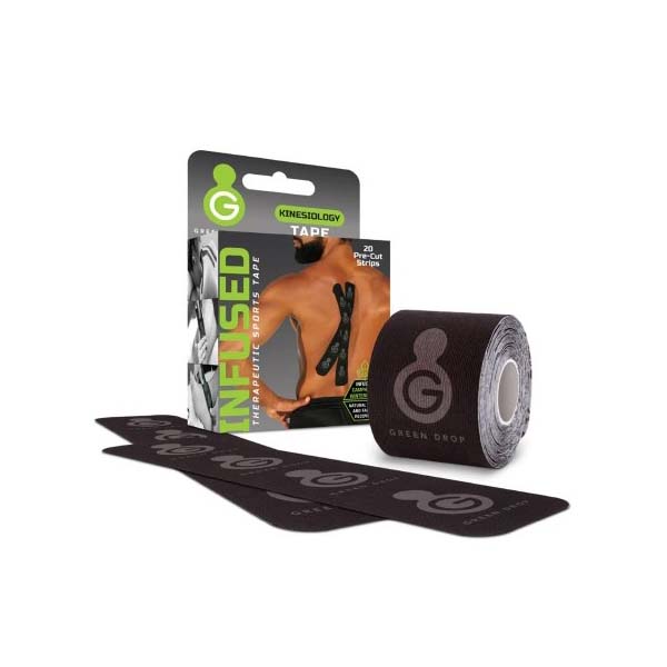 Green Drop Kinesiology Tape Black 2 x 10 Inch NonSterile - Main image