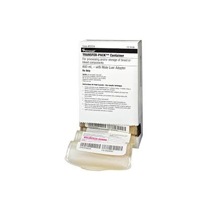 Fenwal Transfer Pack Container with Male Luer, 600 mL - Main image