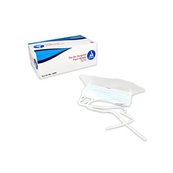 Dynarex ASTM Level 1 Surgical Mask with Eye Shield, White thumbnail 1