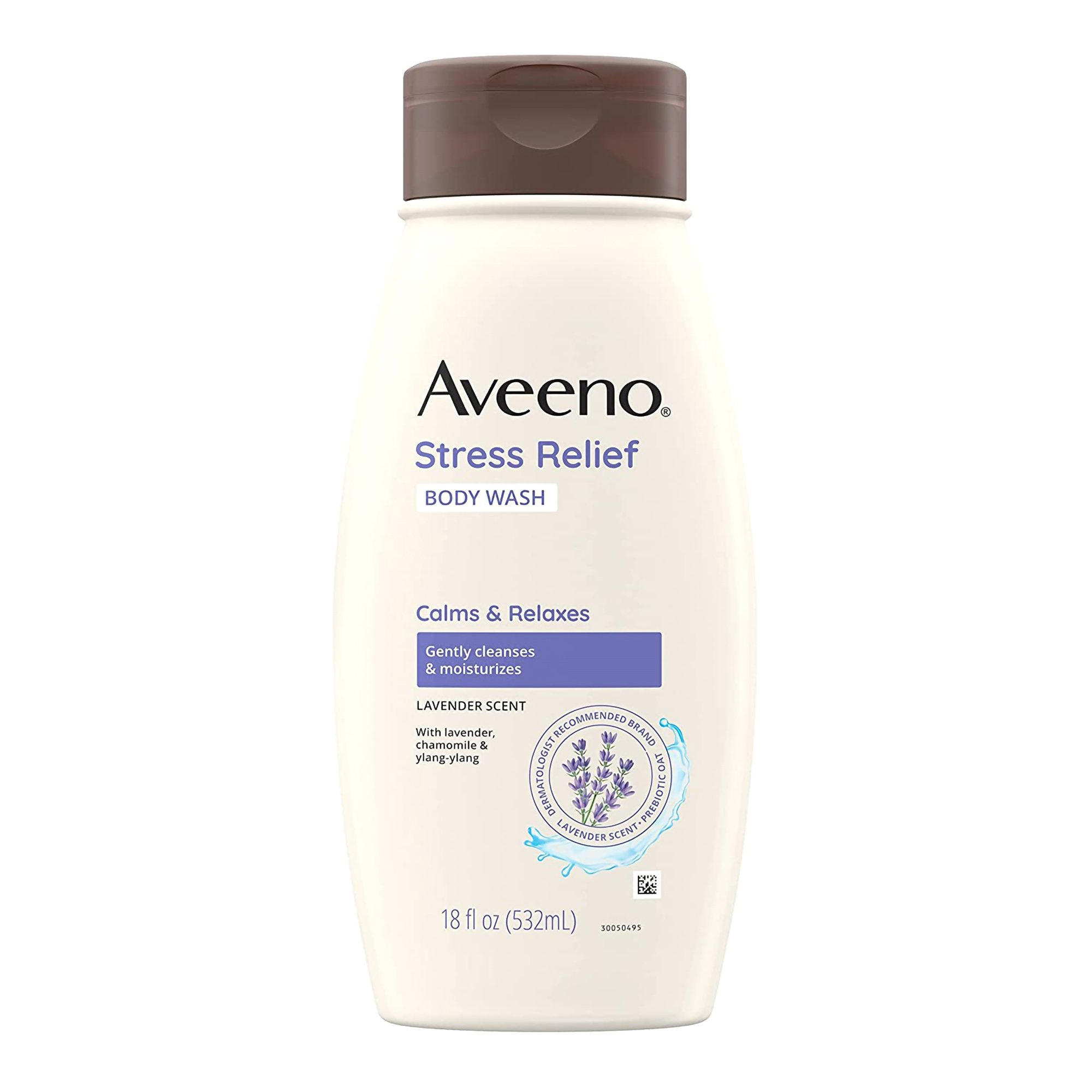 Aveeno Stress Relief Body Wash Liquid Bottle, 18 oz - Main image