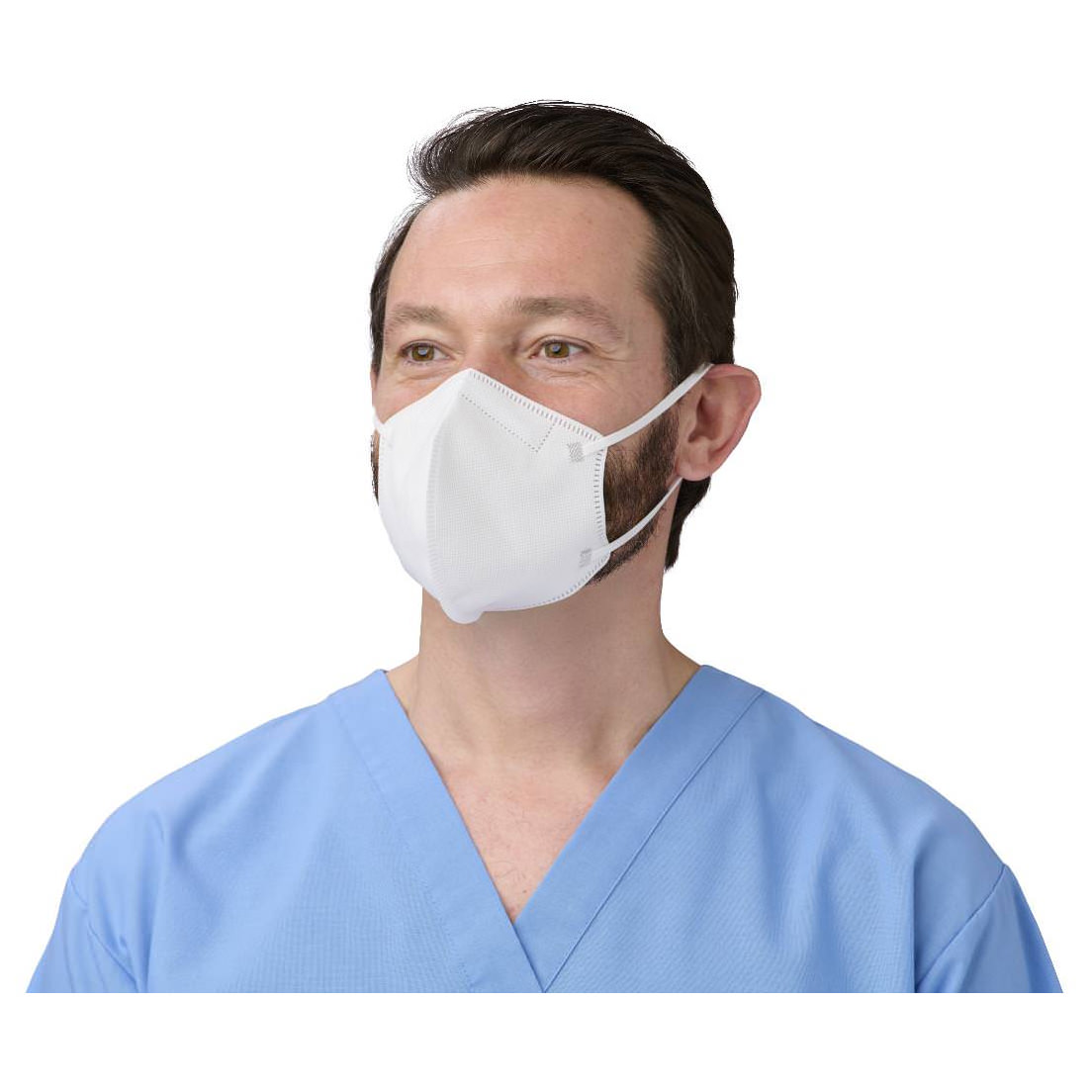 Medline Flat-Fold Face Mask with Ear Loops | Medical Grade