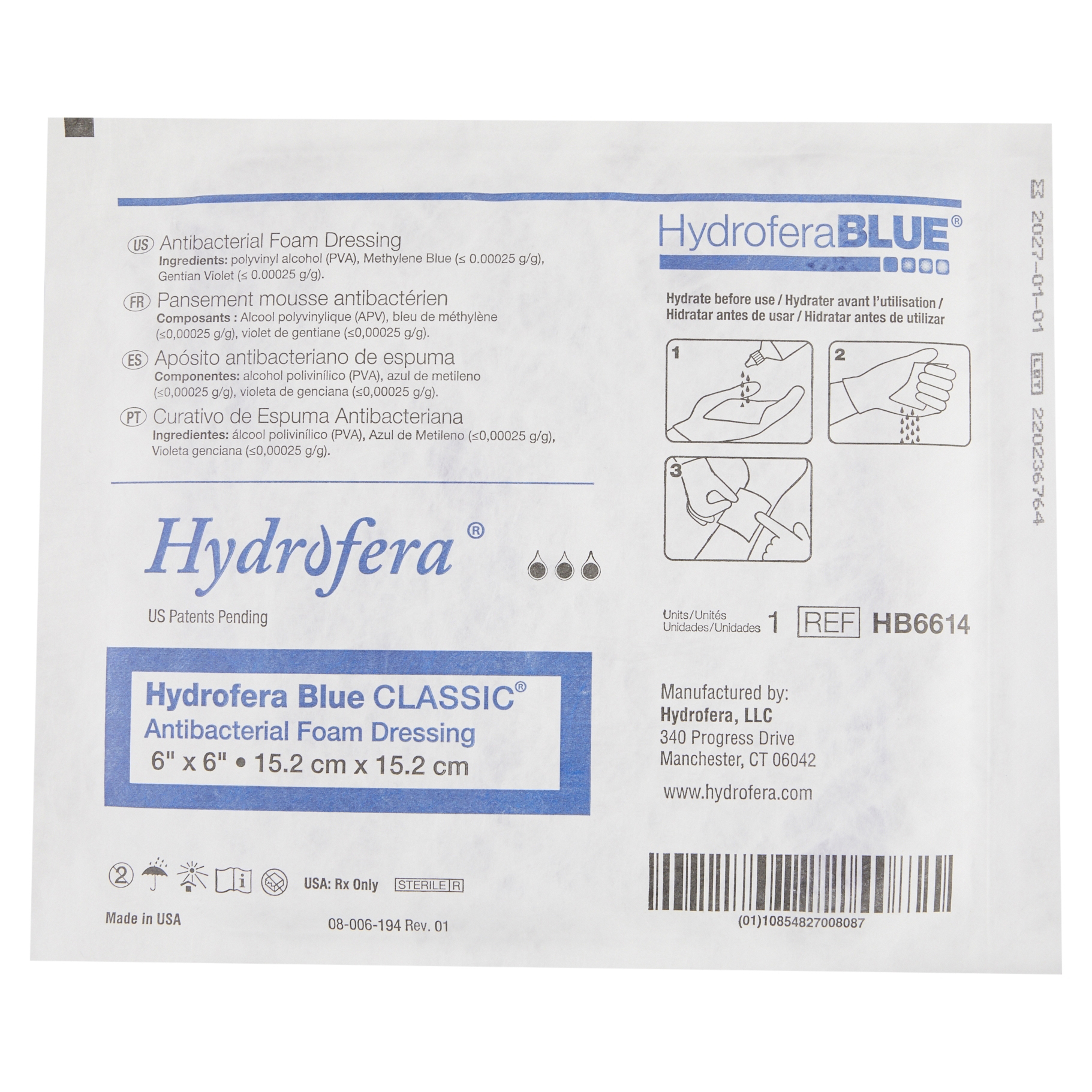 Hydrofera Blue Classic Antibacterial Foam Dressing thumbnail 5