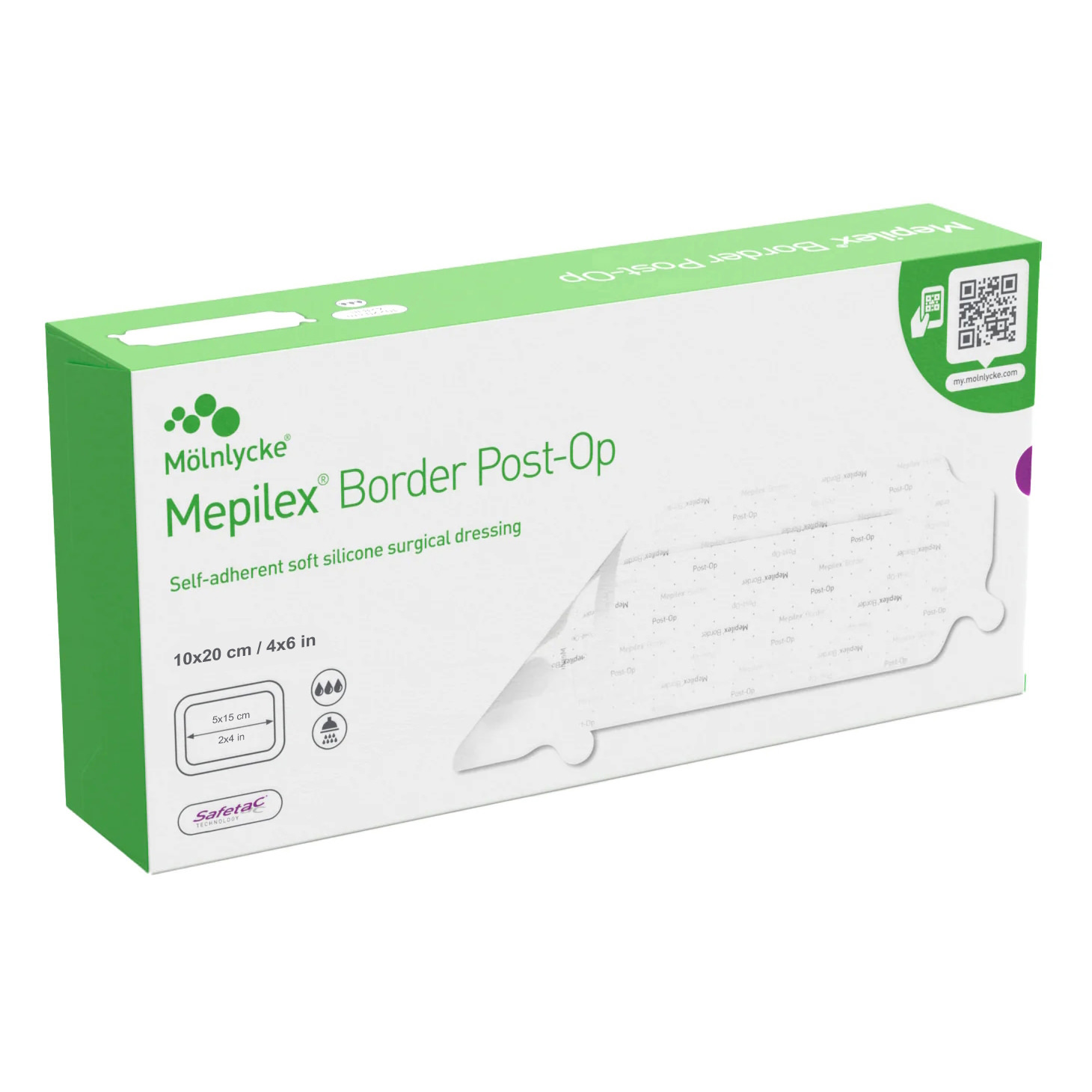 Mepilex Border Post-Op Ag Antimicrobial Dressing - Main image