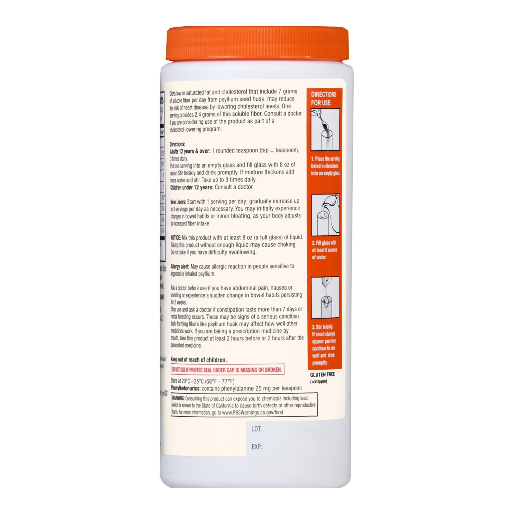 Foster & Thrive Psyllium Husk Fiber Supplement Powder thumbnail 3