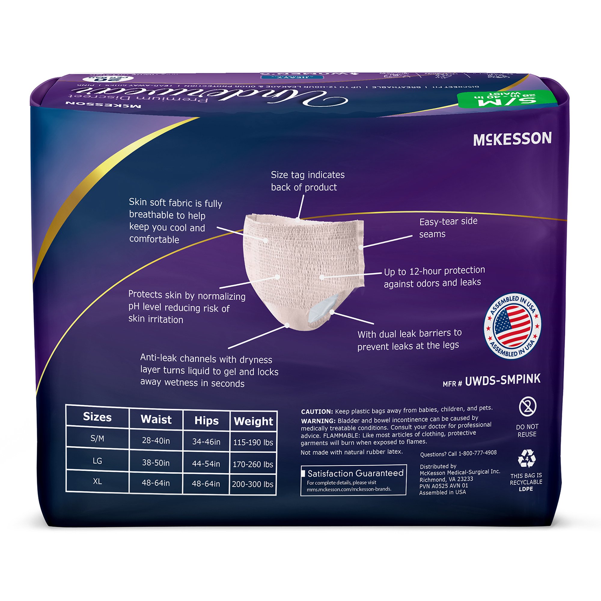 McKesson Premium Discreet Underwear, Heavy Absorbency thumbnail 5