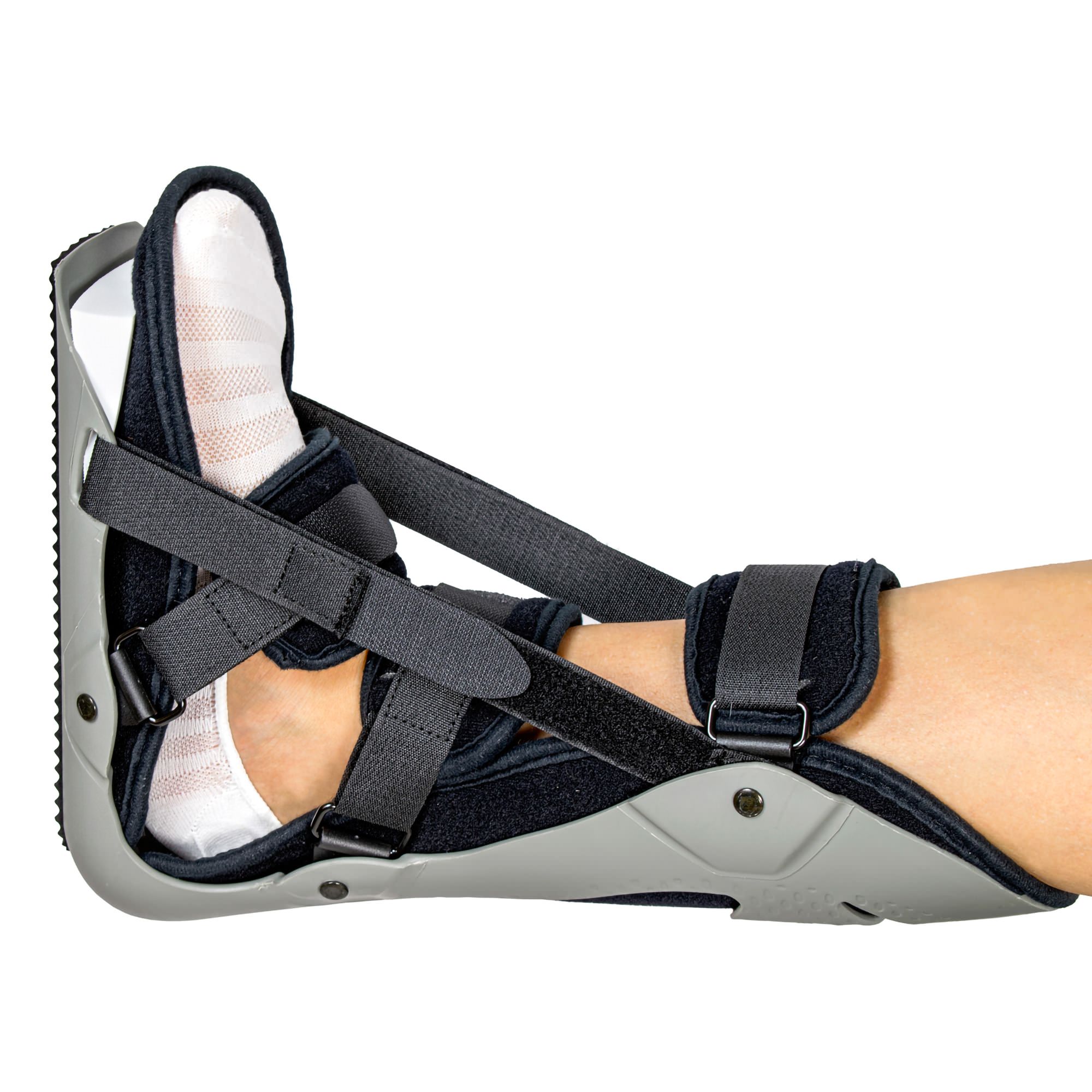 McKesson Plantar Fasciitis Night Splint Hook n Loop Closure Gray-Black thumbnail 5