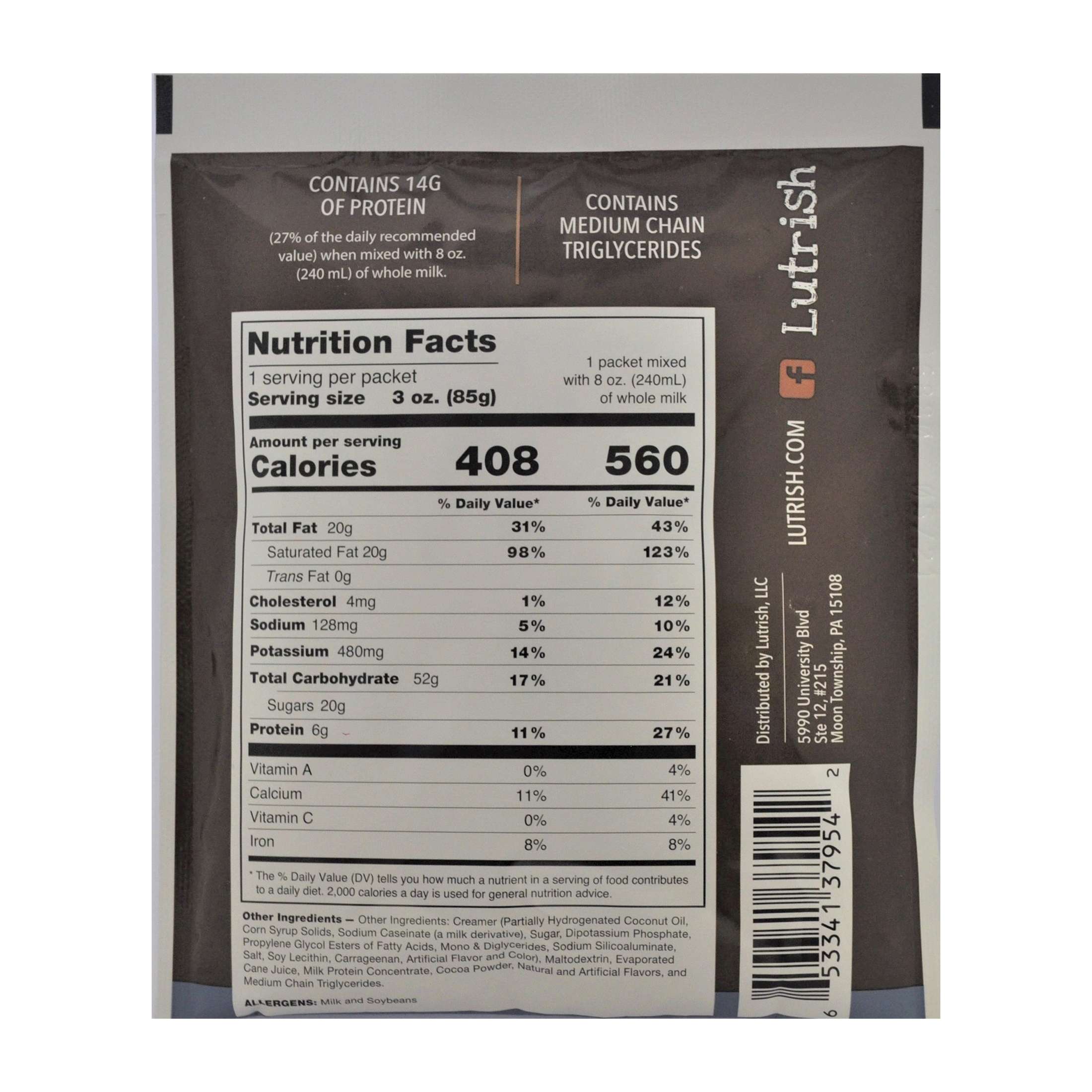 Lutrish High Calorie Shake Mix Oral Supplement thumbnail 2