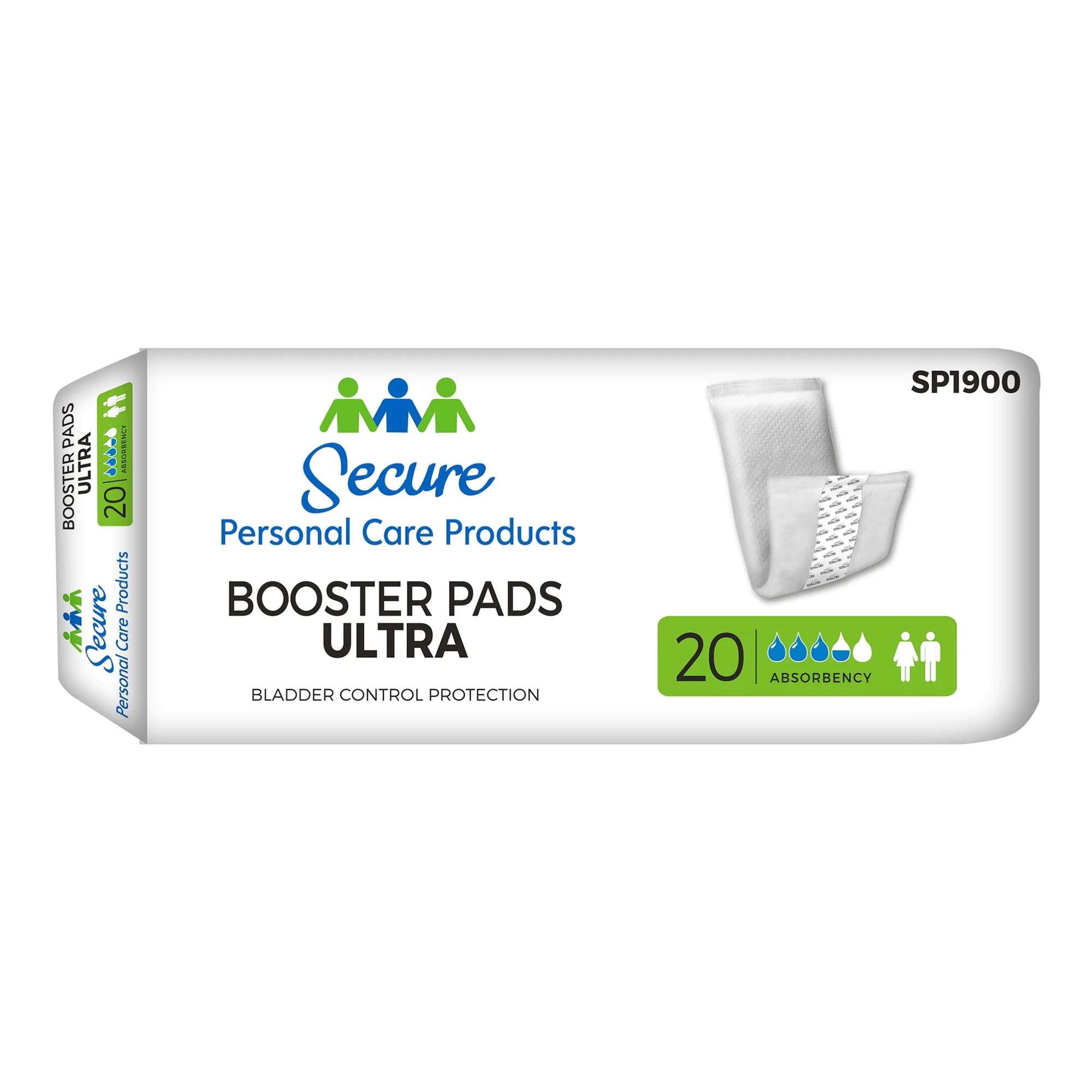 Secure Ultra Booster Pad - Heavy Absorbency, 180 Count Case