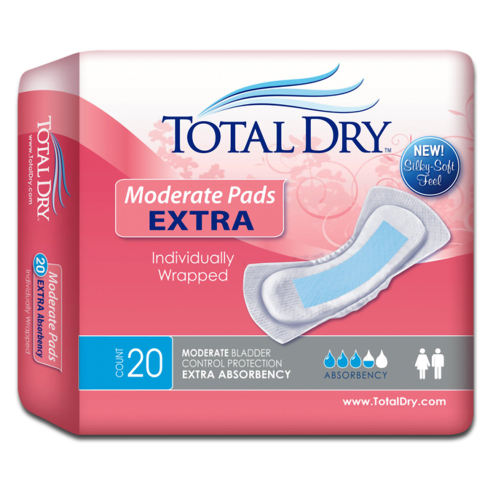 Total Dry Extra Moderate Bladder Control Pads thumbnail 1