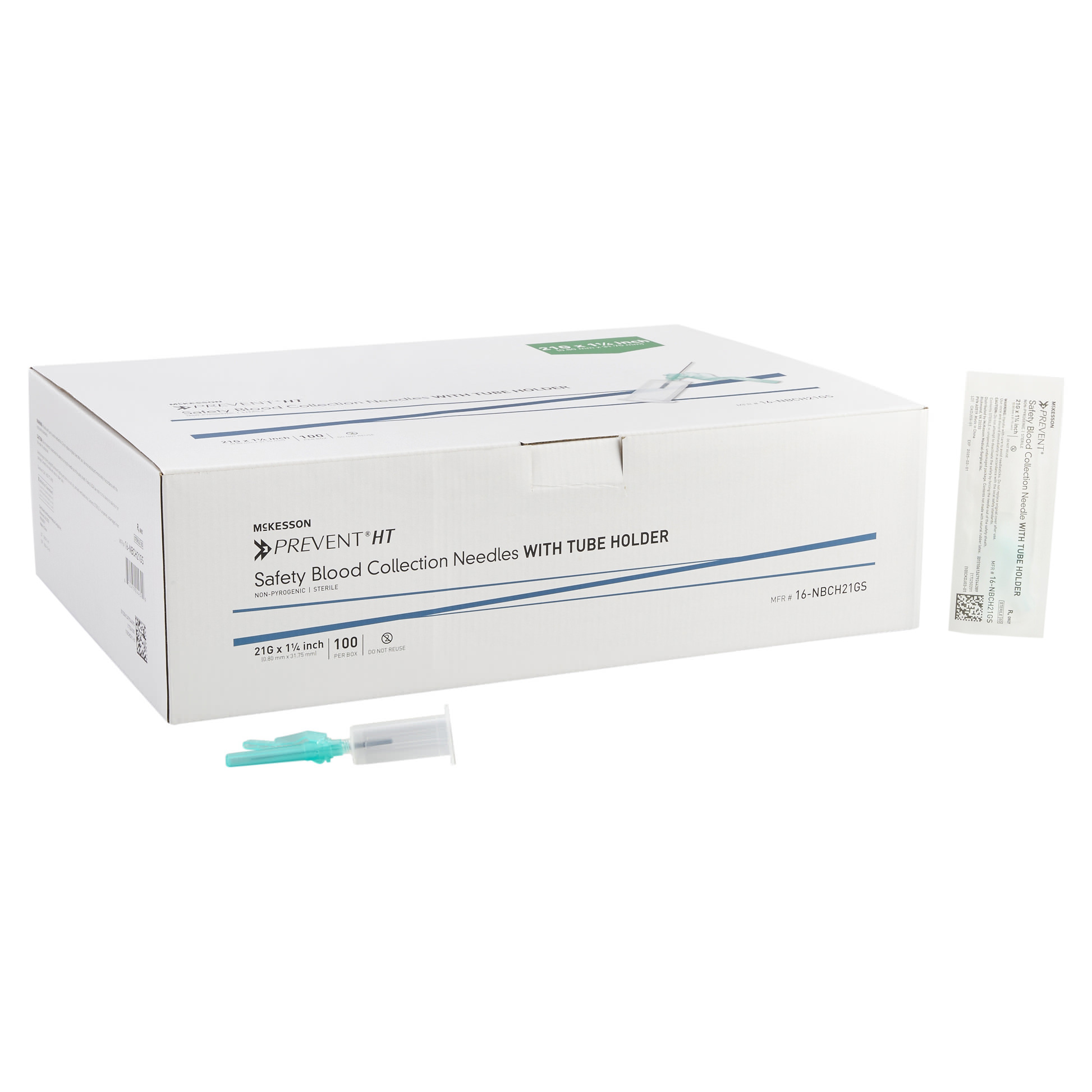McKesson Prevent HT Safety Blood Collection Needles with Tube Holder