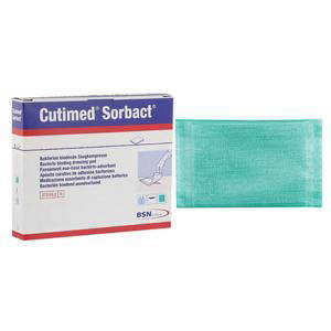 green gauze wound dressing Cutimed Sorbact Antimicrobial Ribbon 0.8x19.7 HARD-TAGGED-TW-03.11.26