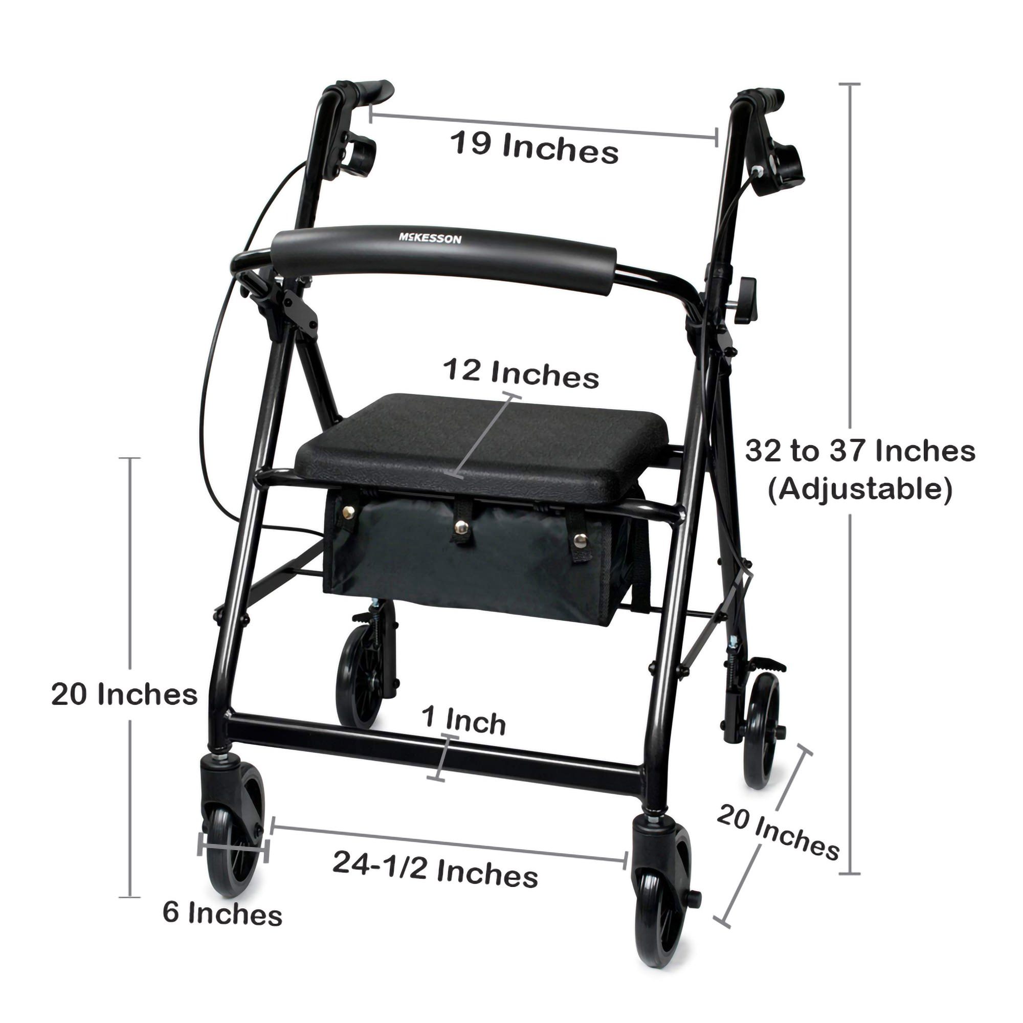 McKesson Aluminum Frame 4 Wheel Rollator thumbnail 4