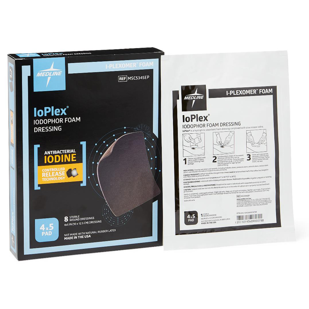 Medline IoPlex Iodophor Foam Dressing