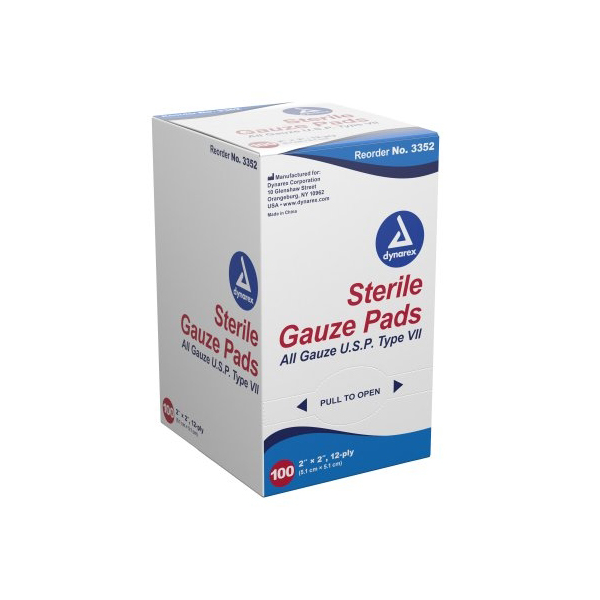 Dynarex Gauze Sponge White 12-Ply Square thumbnail 1