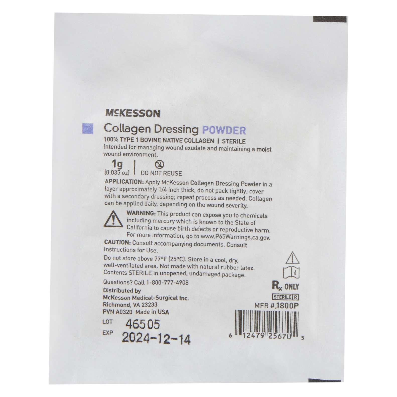 McKesson Collagen Dressing Powder 1 Gram thumbnail 3