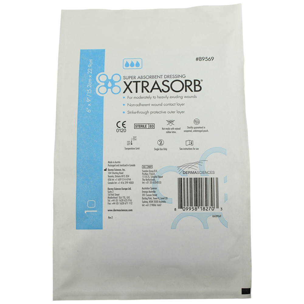 xtrasorb classic dressing Xtrasorb Super Absorbent 6in x 9in Sterile Dressing