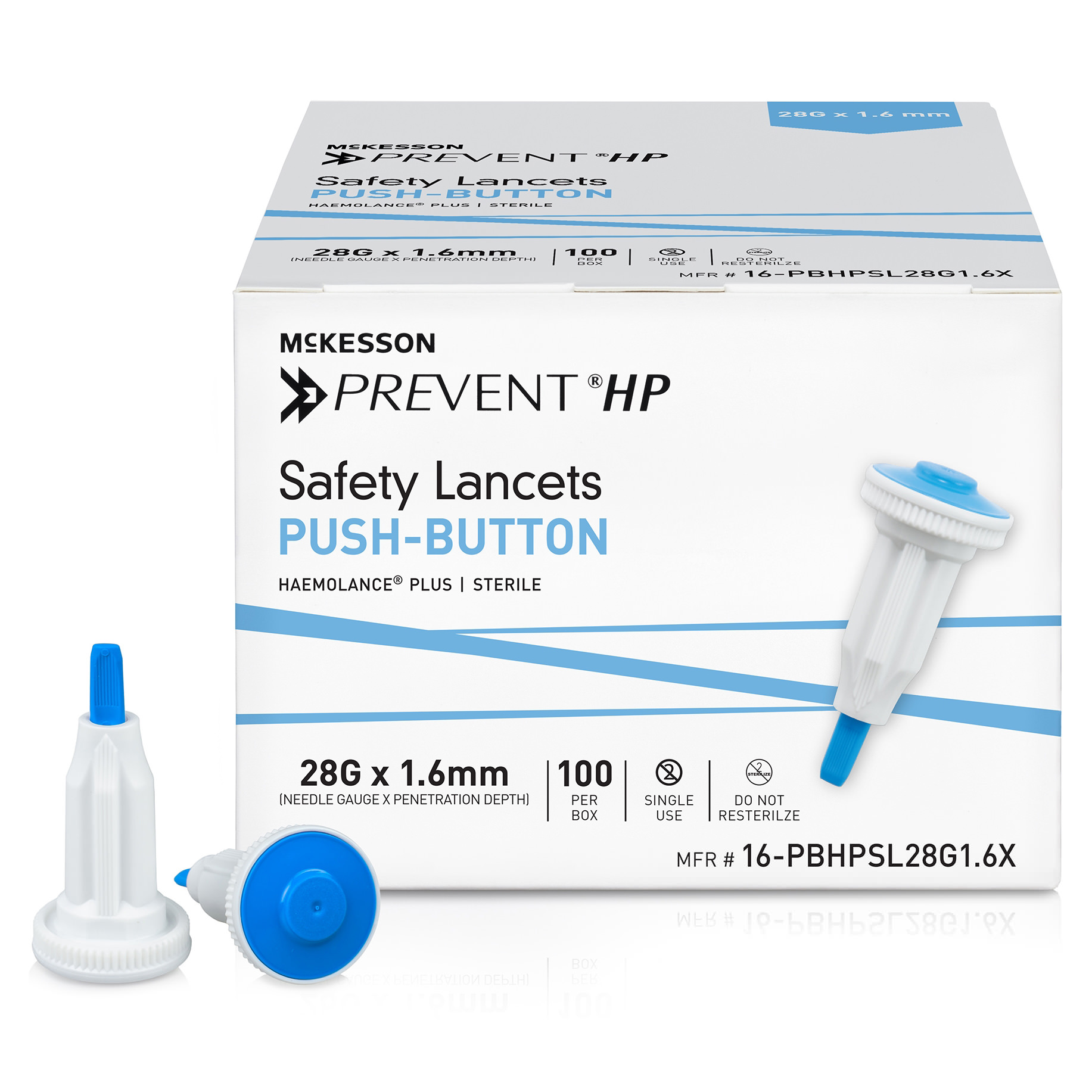 McKesson Prevent HP Safety Lancet With Push Button Activation