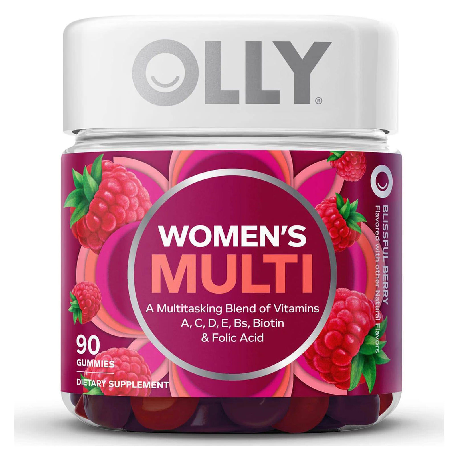 OLLY Women's Multi-Tasking Blend of Vitamins A, C, D, E, Bs, Biotin & Folic Acid