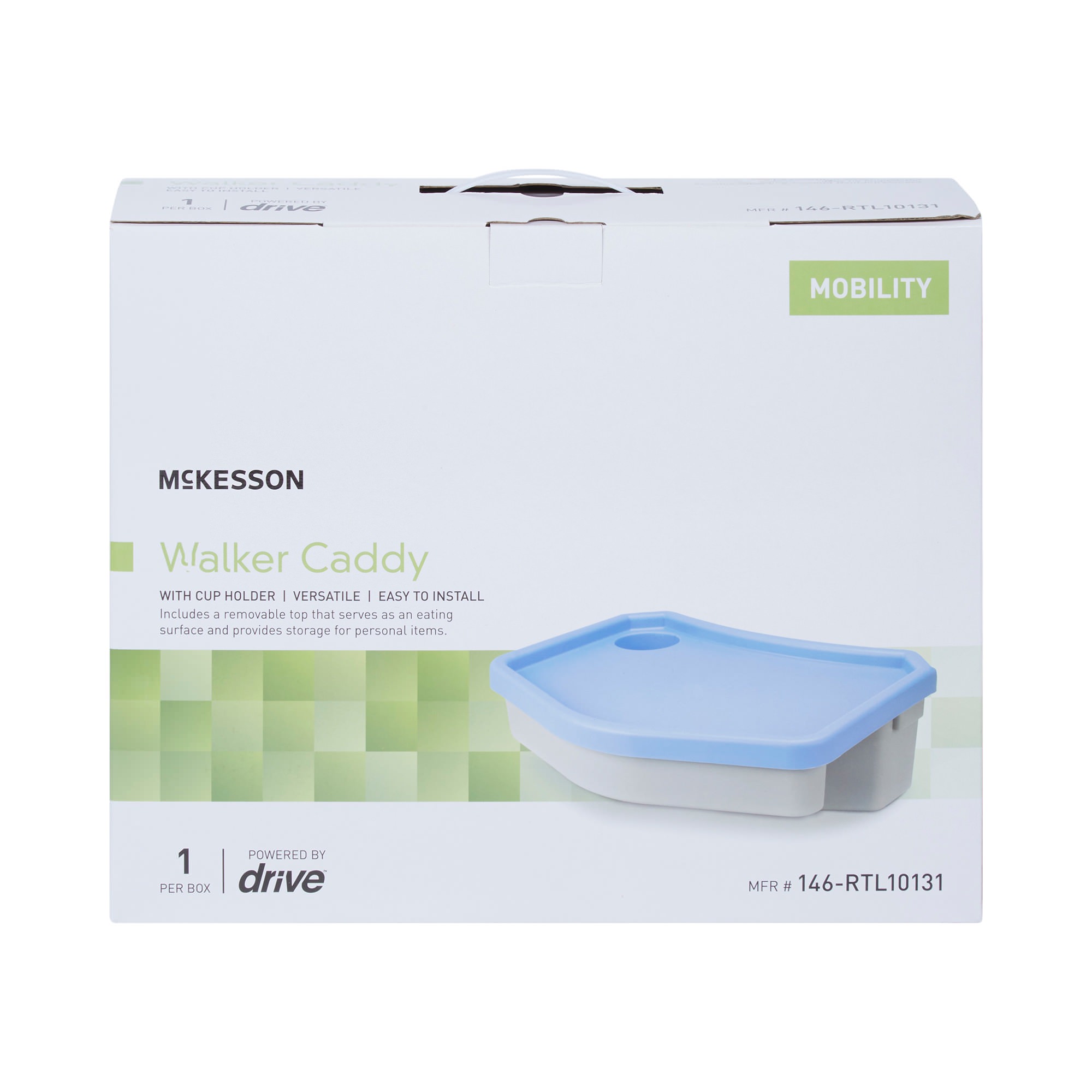 McKesson Caddy for Walker with Cup Holder, 15.5 x 5 x 12.5 Inch thumbnail 2