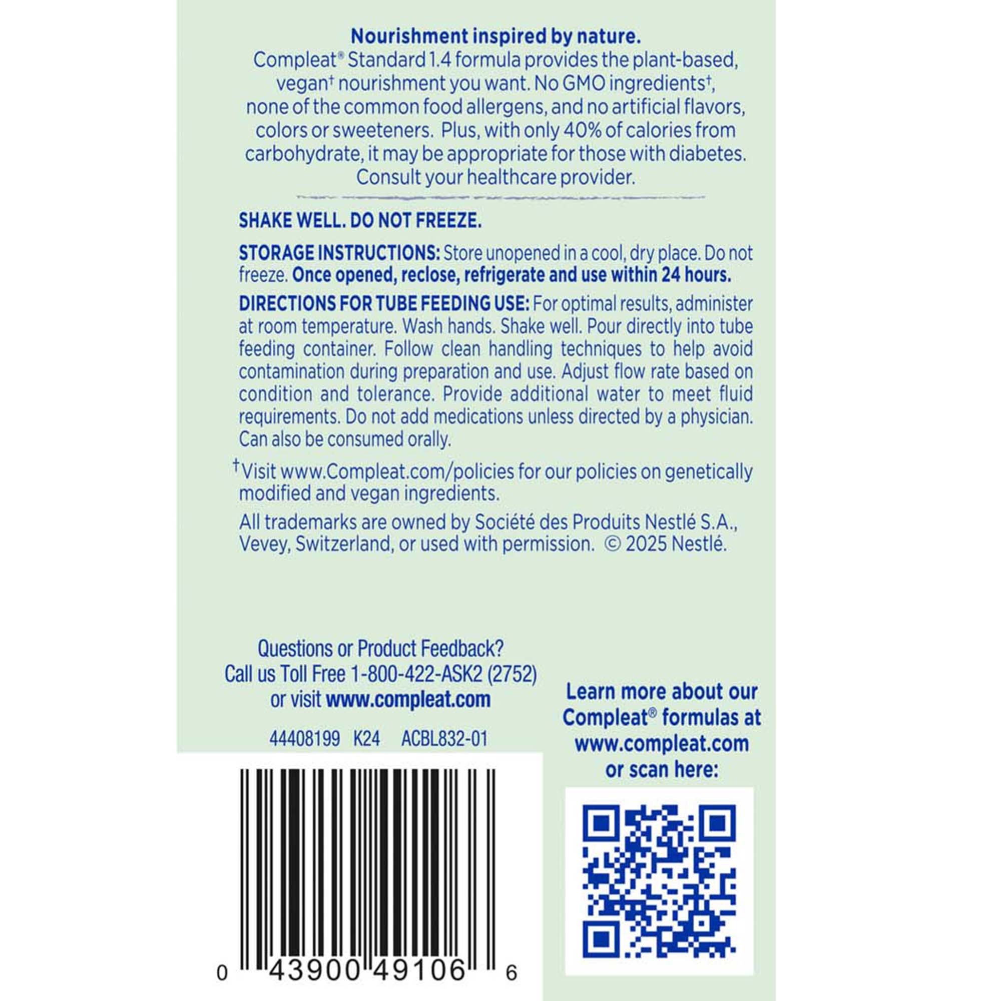 Compleat Standard 1.4 Plant-Based Tube Feeding Formula thumbnail 3
