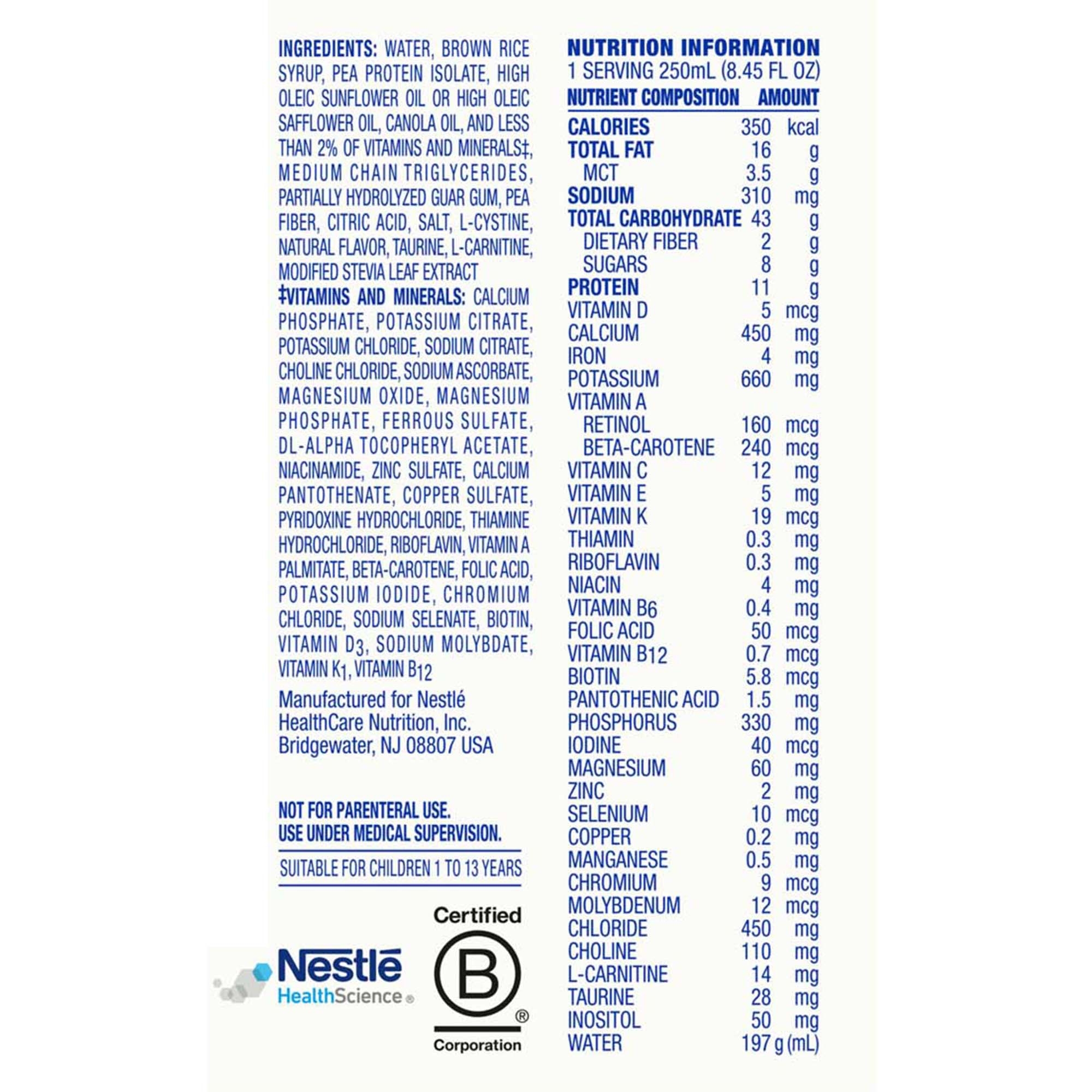 Compleat Pediatric Standard 1.4 Calorically Dense Nutritionally Complete Tube Feeding Formula thumbnail 4