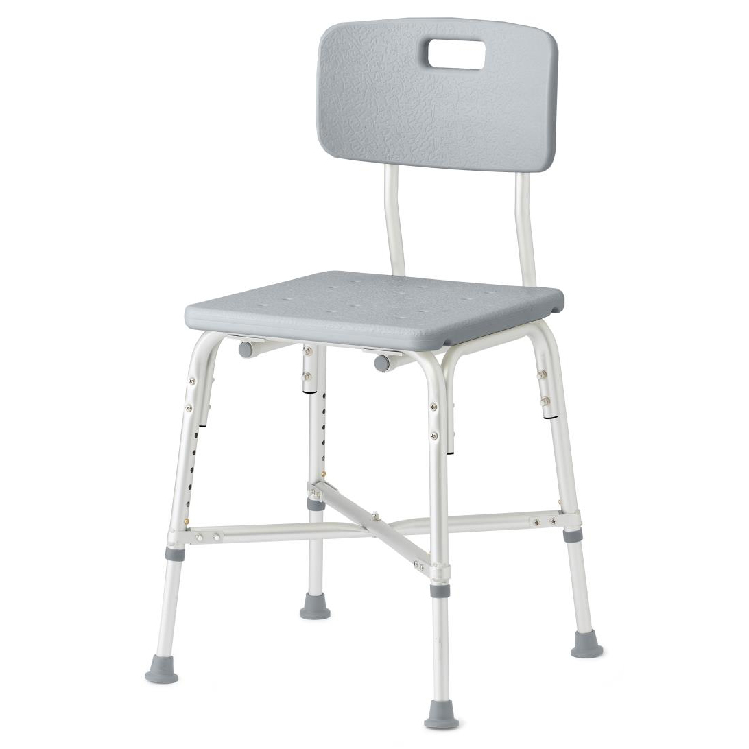 Medline Bariatric Aluminum Shower Chair with Back thumbnail 1