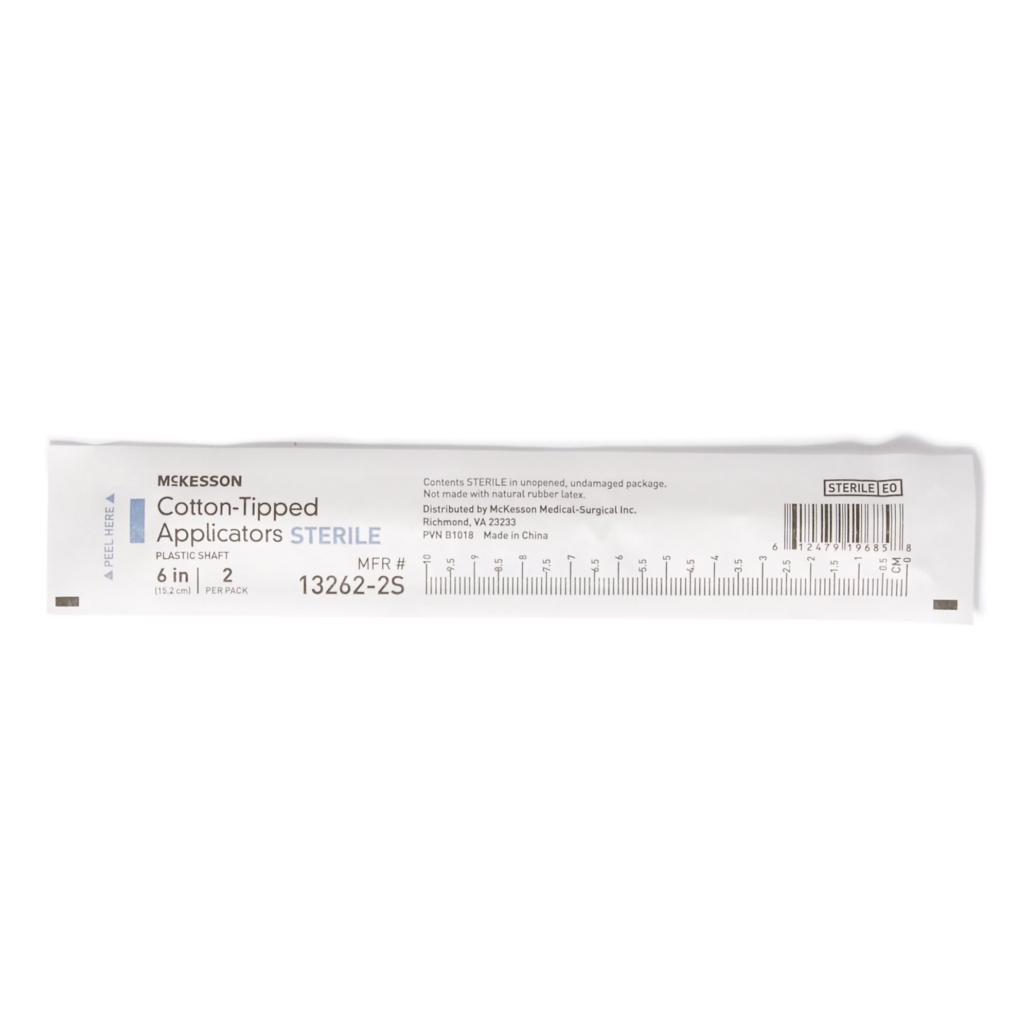 McKesson Swabstick Plastic Shaft Sterile Cotton Tip Single End Tip thumbnail 3