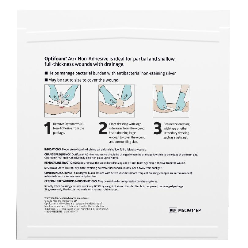 Optifoam Ag Nonadhesive Foam Dressing thumbnail 3