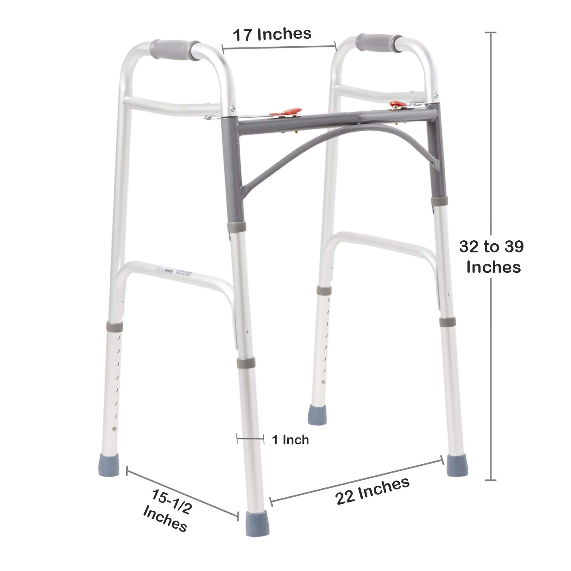 McKesson Aluminum Frame Folding Walker thumbnail 3