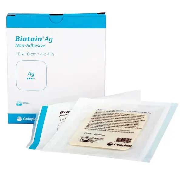 Biatain Ag Non-Adhesive Foam Dressing, Square