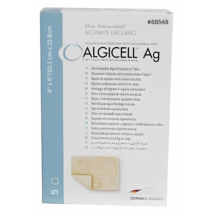 Algicell Ag Silver Alginate Dressing 4x8 Inch | Antimicrobial