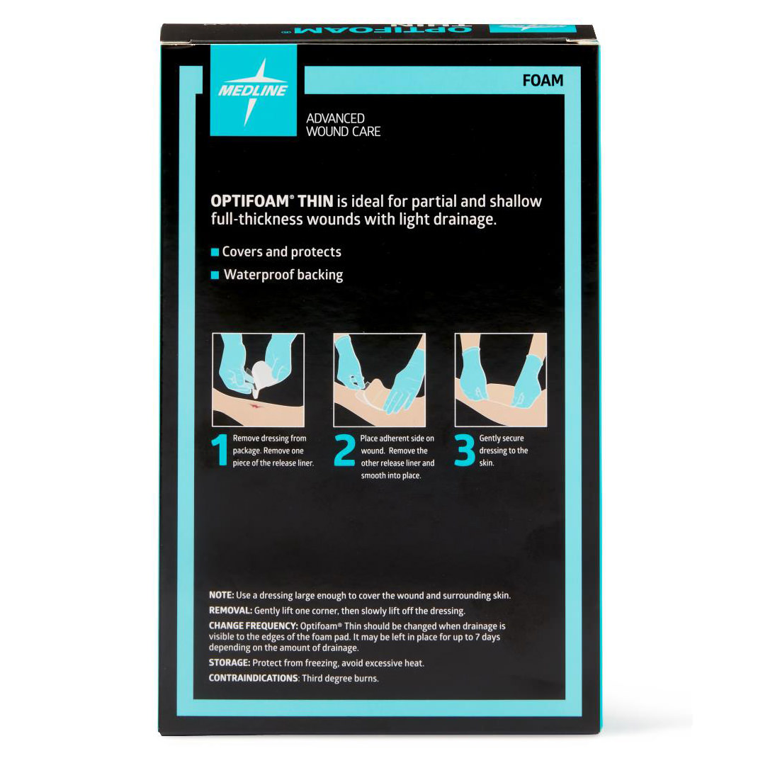 Optifoam Thin Sterile Non Bordered Adhesive Foam Dressing thumbnail 4
