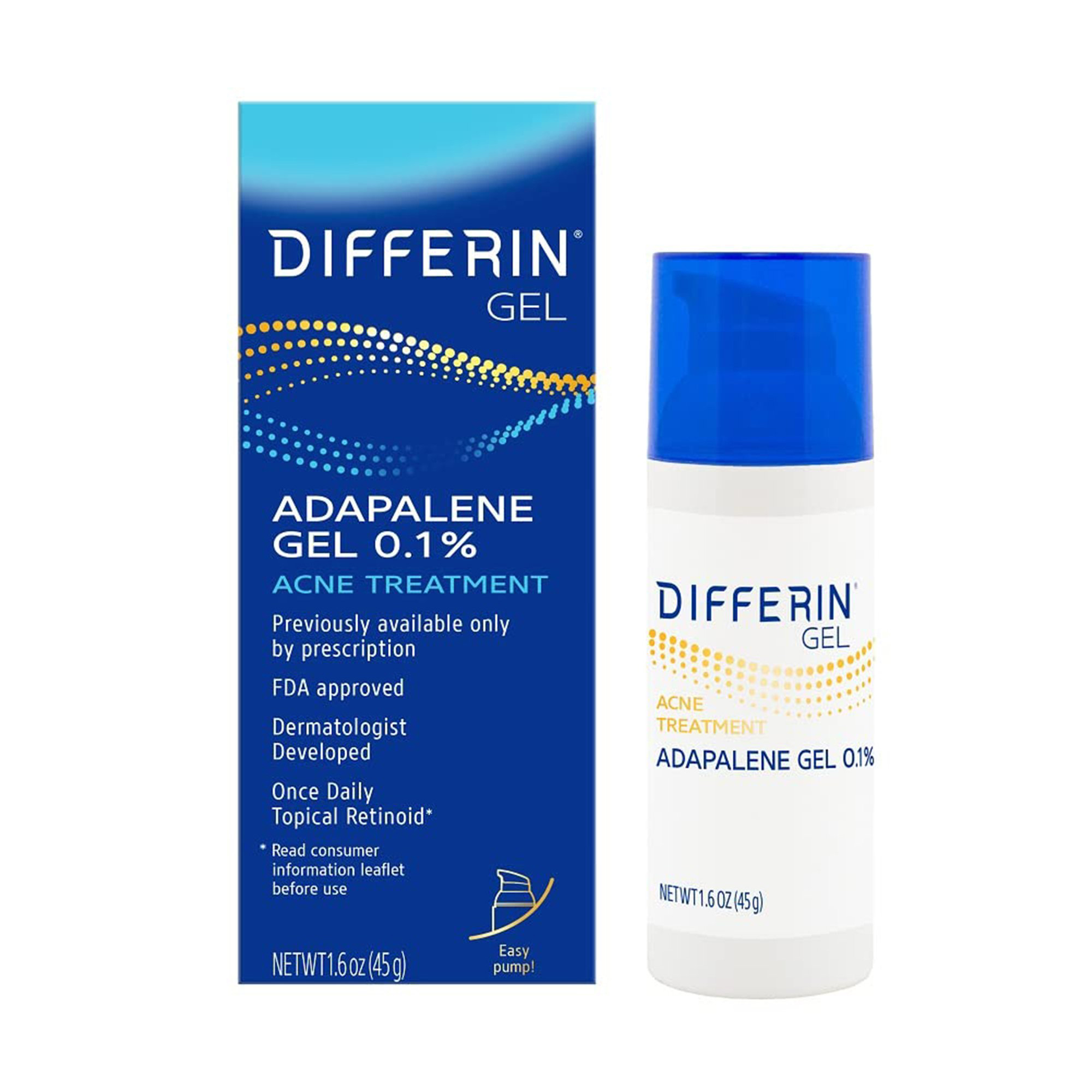Differin Adapelene 0.1 % Acne Treatment Gel, 45 G - Each - Main image