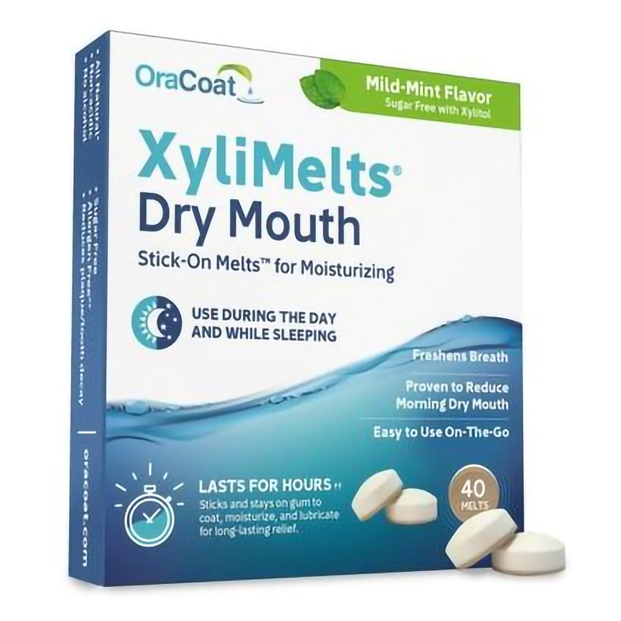 OraCoat XyliMelts Dry Mouth Mild Mints - Carton of 40