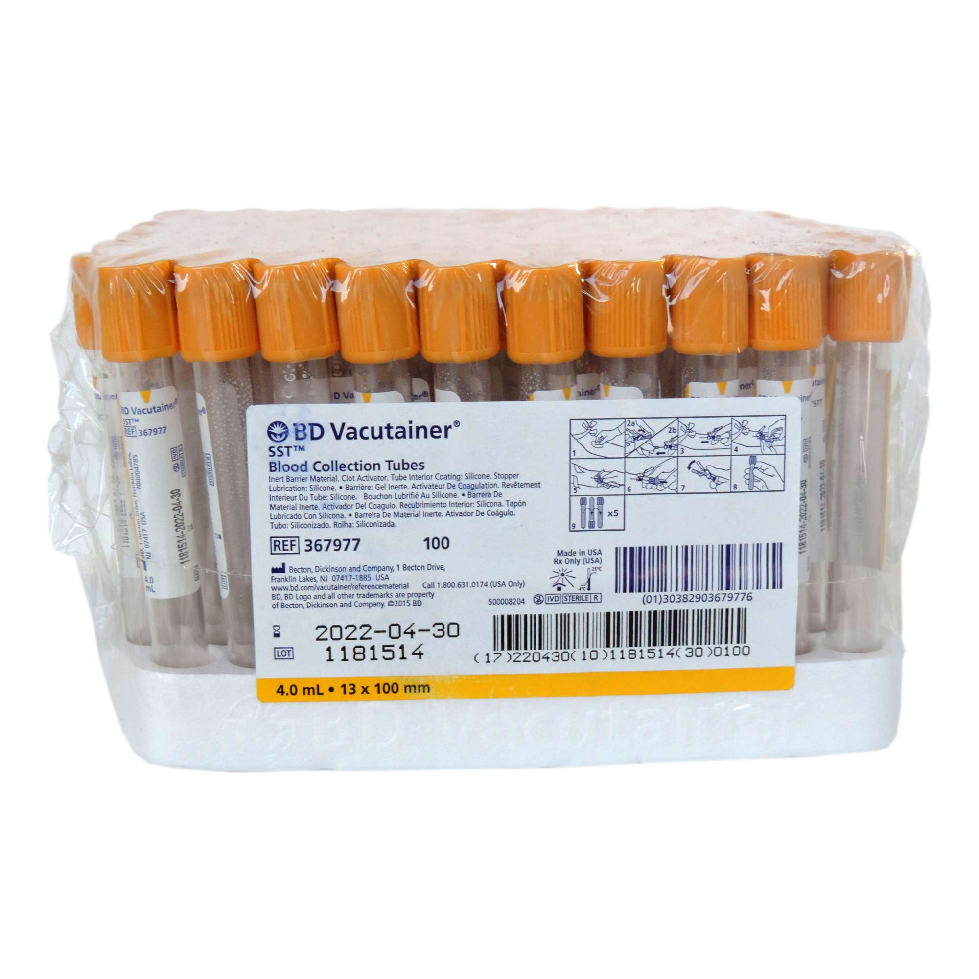 BD Vacutainer SST Venous Blood Collection Tube With Hemogard Closure - Main image